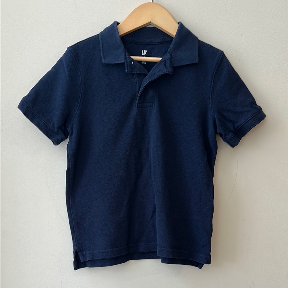 GAP Blue Polo Shirt Short Sleeve Classic Boys Size Small